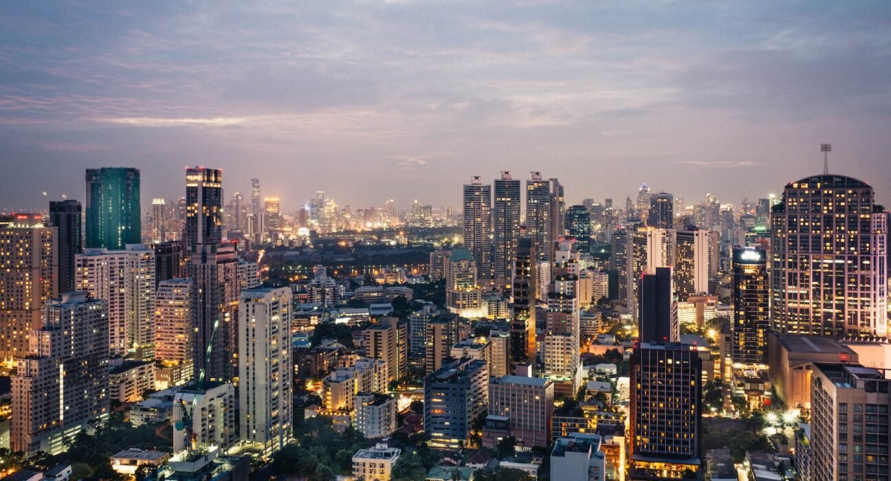 aerial photography of high-rise buildings under cloudy sky