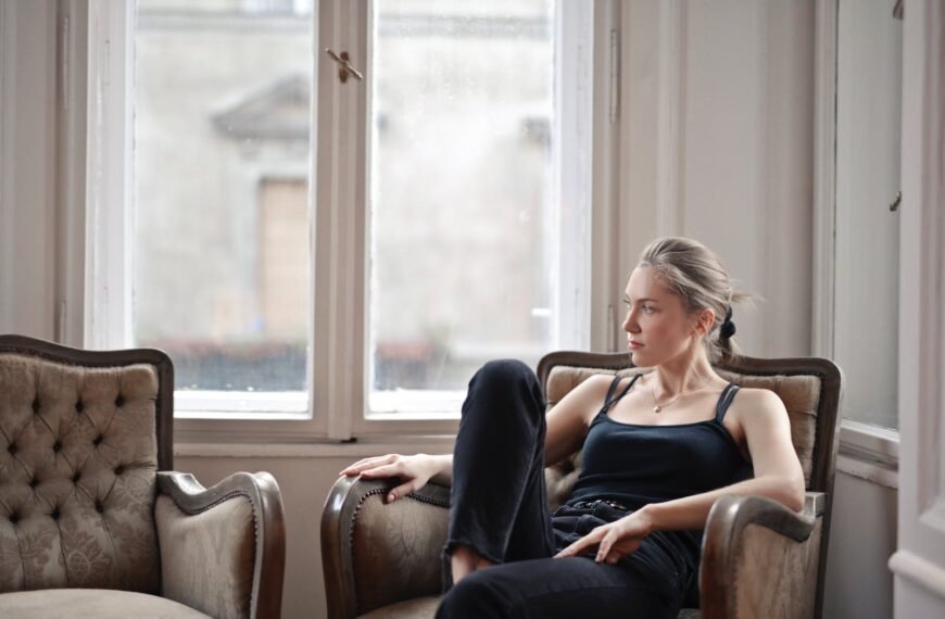 Woman Sitting on Chair