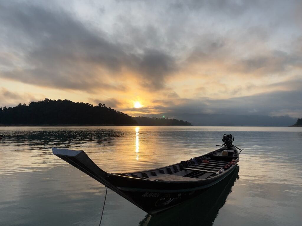 a boat on the water