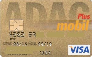 bank card: adac plus visa gold (landesbank berlin, germany ...