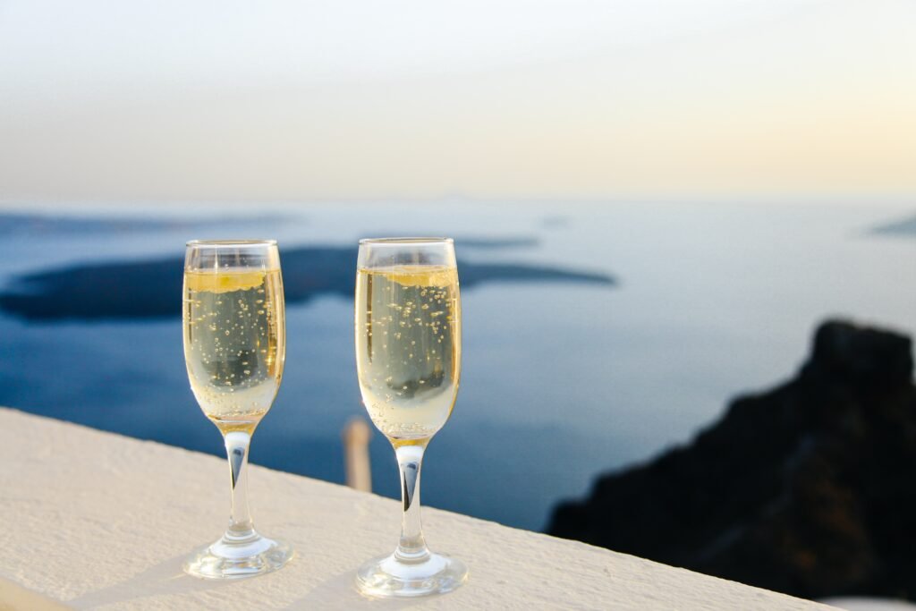 champagne on vacation