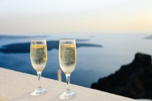 champagne on vacation