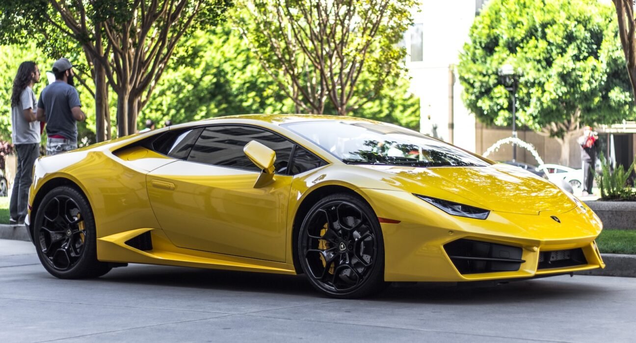 yellow sports car