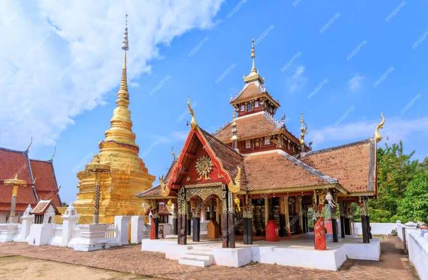premium photo | wat pong sanuk temple and museum in lampang north ...