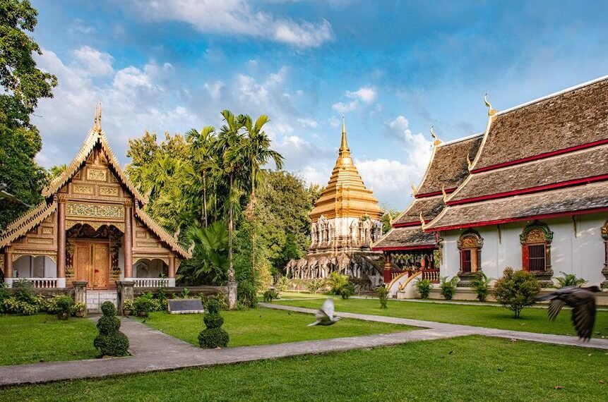 explore the ancient wat umong in chiang mai