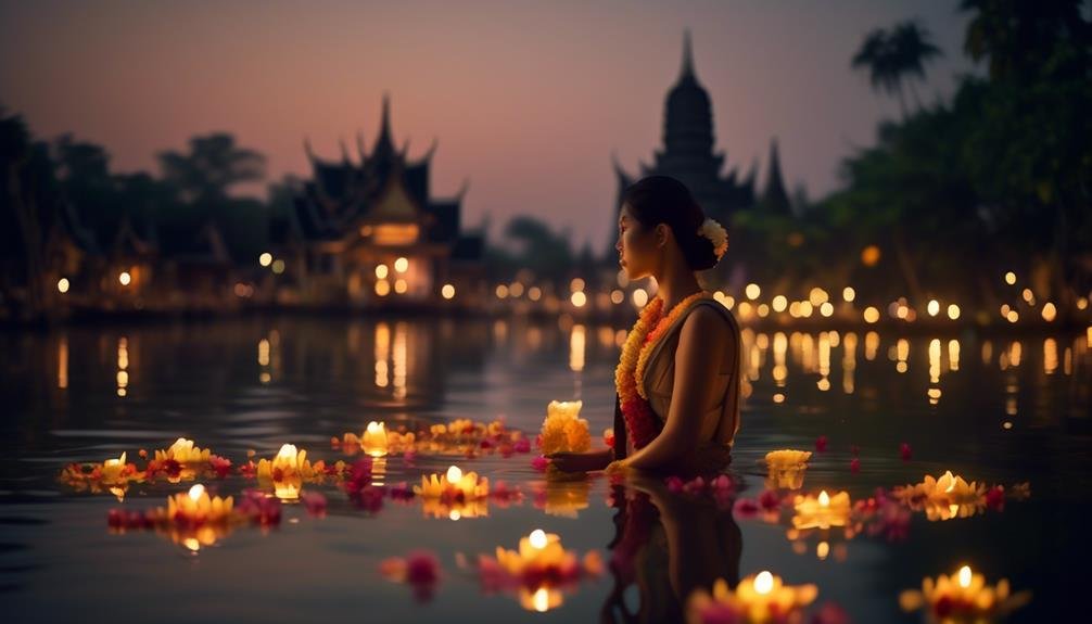 thai festival floating lanterns