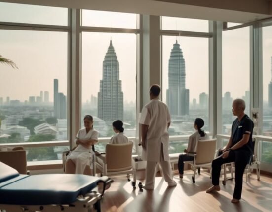 vibrant physiotherapy scene bangkok