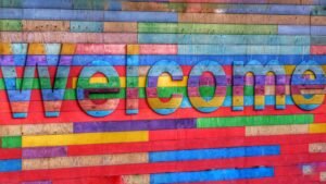 3D painting of Welcome