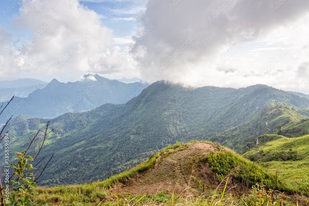 beautiful landscape high mountain of the phi pan nam range from ...