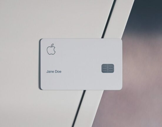 white Apple card