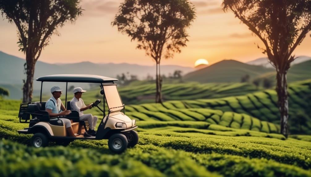 exploring with a golf cart