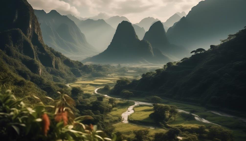 mountains and valleys