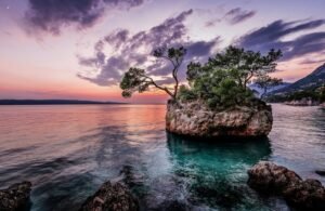 sea, beach, island