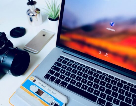 turned on MacBook Pro