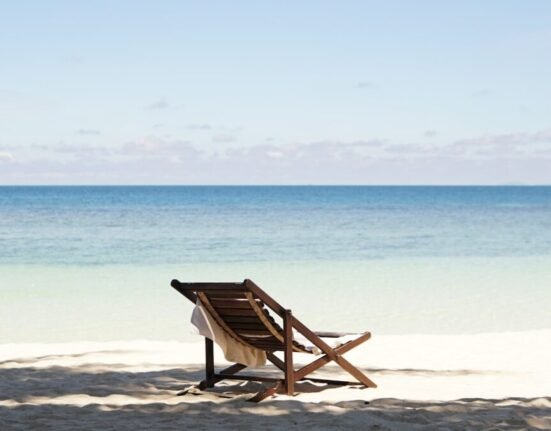 sun lounger in beach