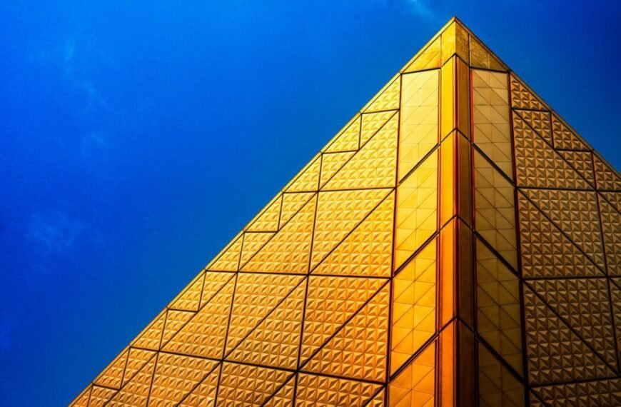 pyramid structure under blue sky