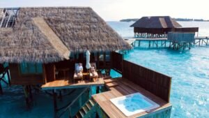 brown wooden house near body of water during daytime