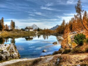 lago federa, dolomites, mountains