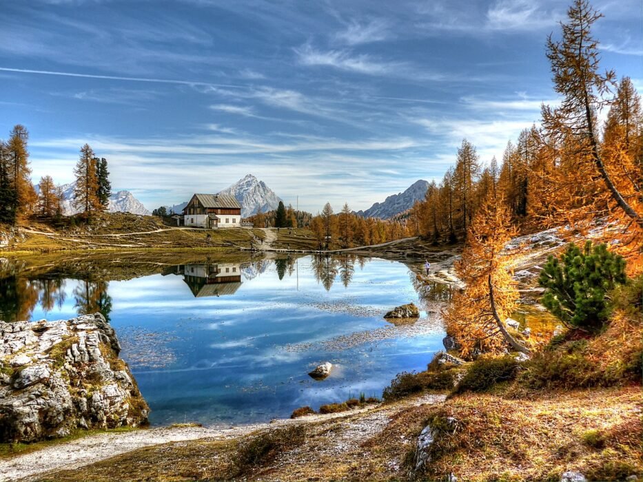 lago federa, dolomites, mountains